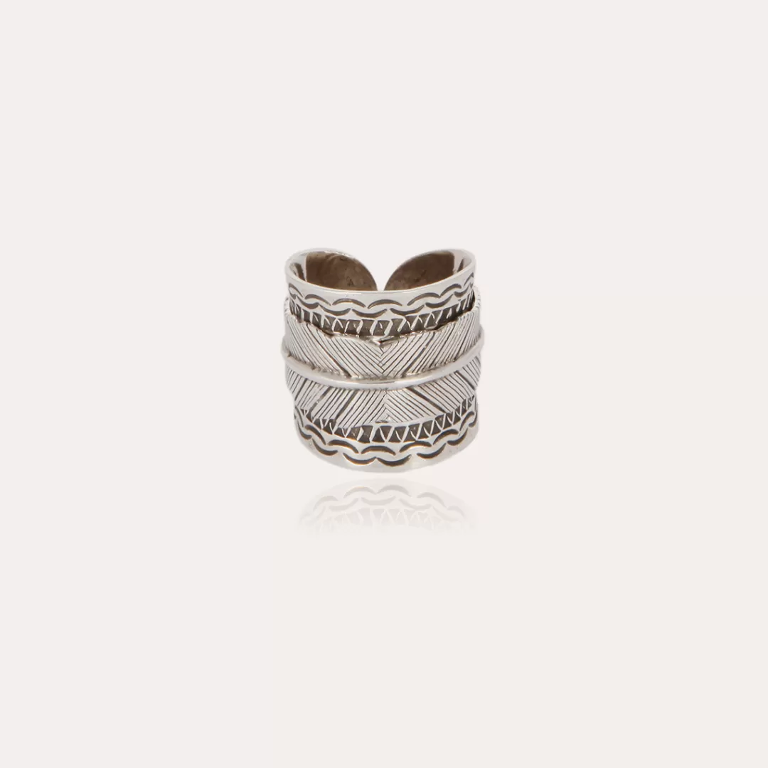 Gas Bijoux Bague Cancun Penna Homme Argentee