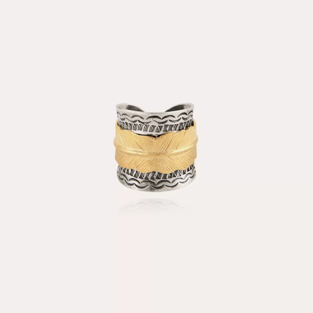 Gas Bijoux Bague Cancun Penna Homme Bicolore