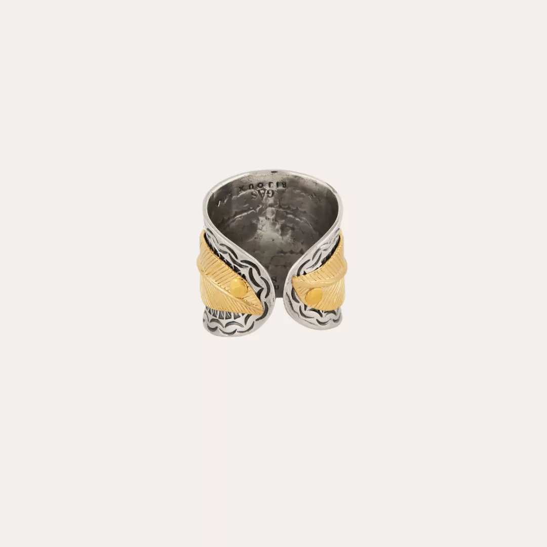 Gas Bijoux Bague Cancun Penna Homme Bicolore