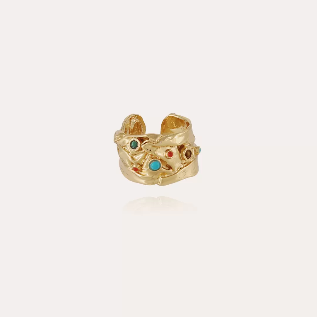 Gas Bijoux Bague Compression Cabochons Doree