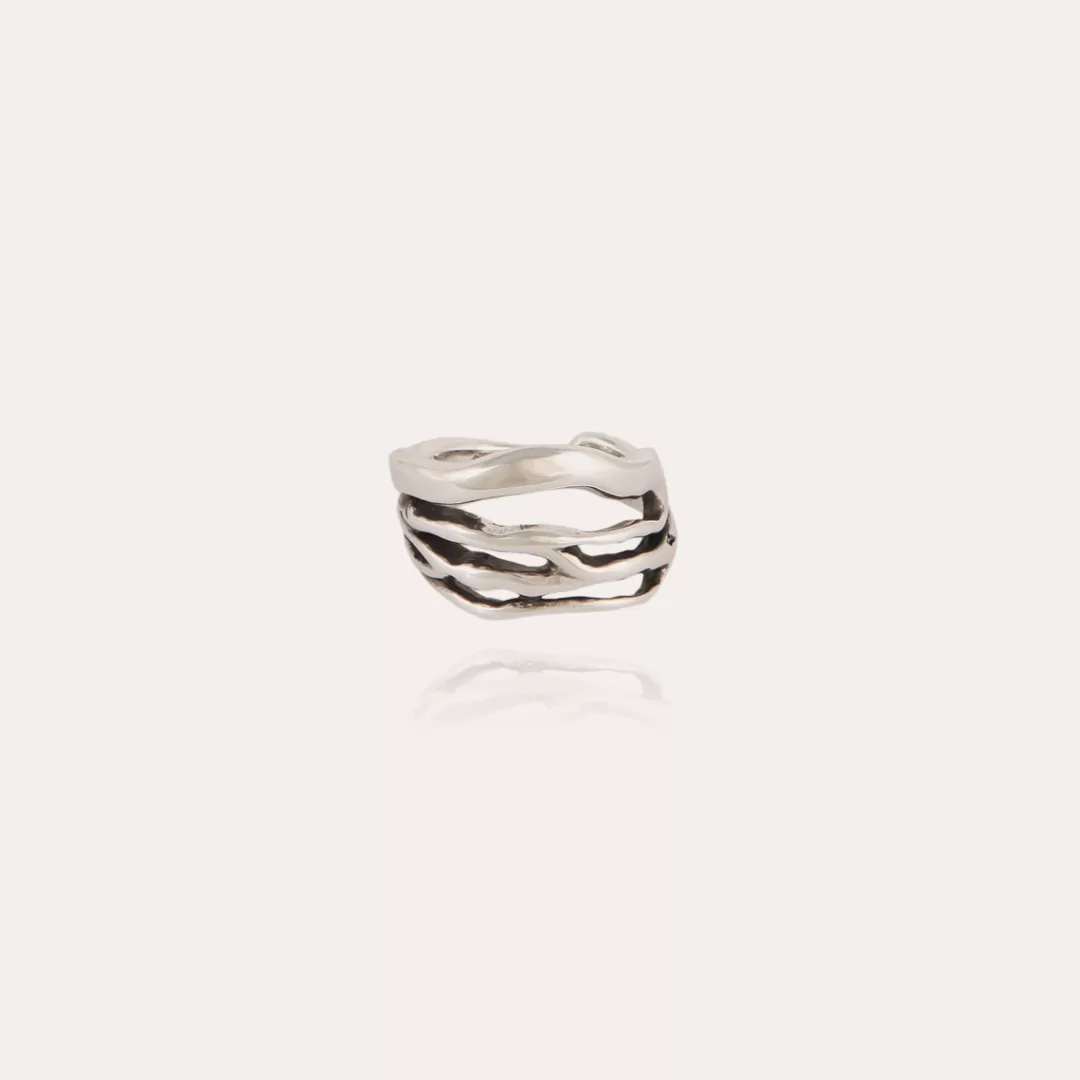 Gas Bijoux Bague Corail Argentee