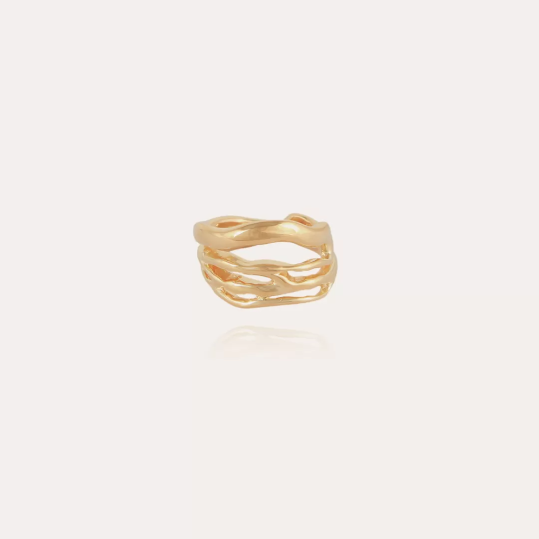 Gas Bijoux Bague Corail Doree