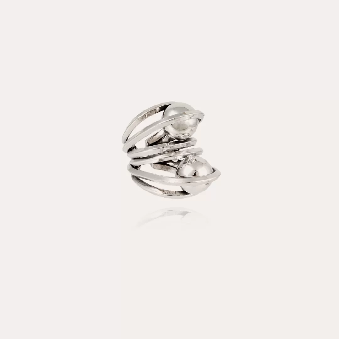 Gas Bijoux Bague Jupiter Double Argentee
