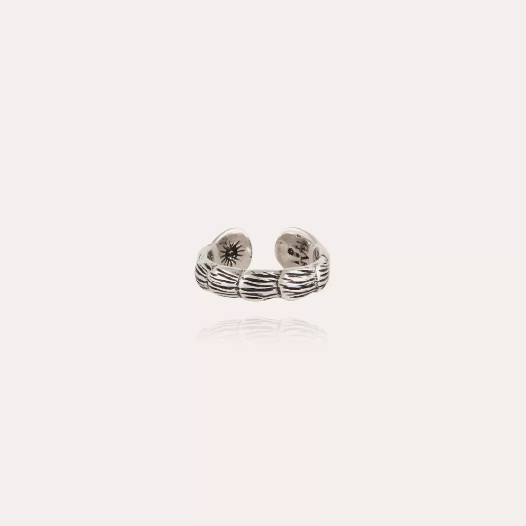 Gas Bijoux Bague Liane Jonc Bis Argentee