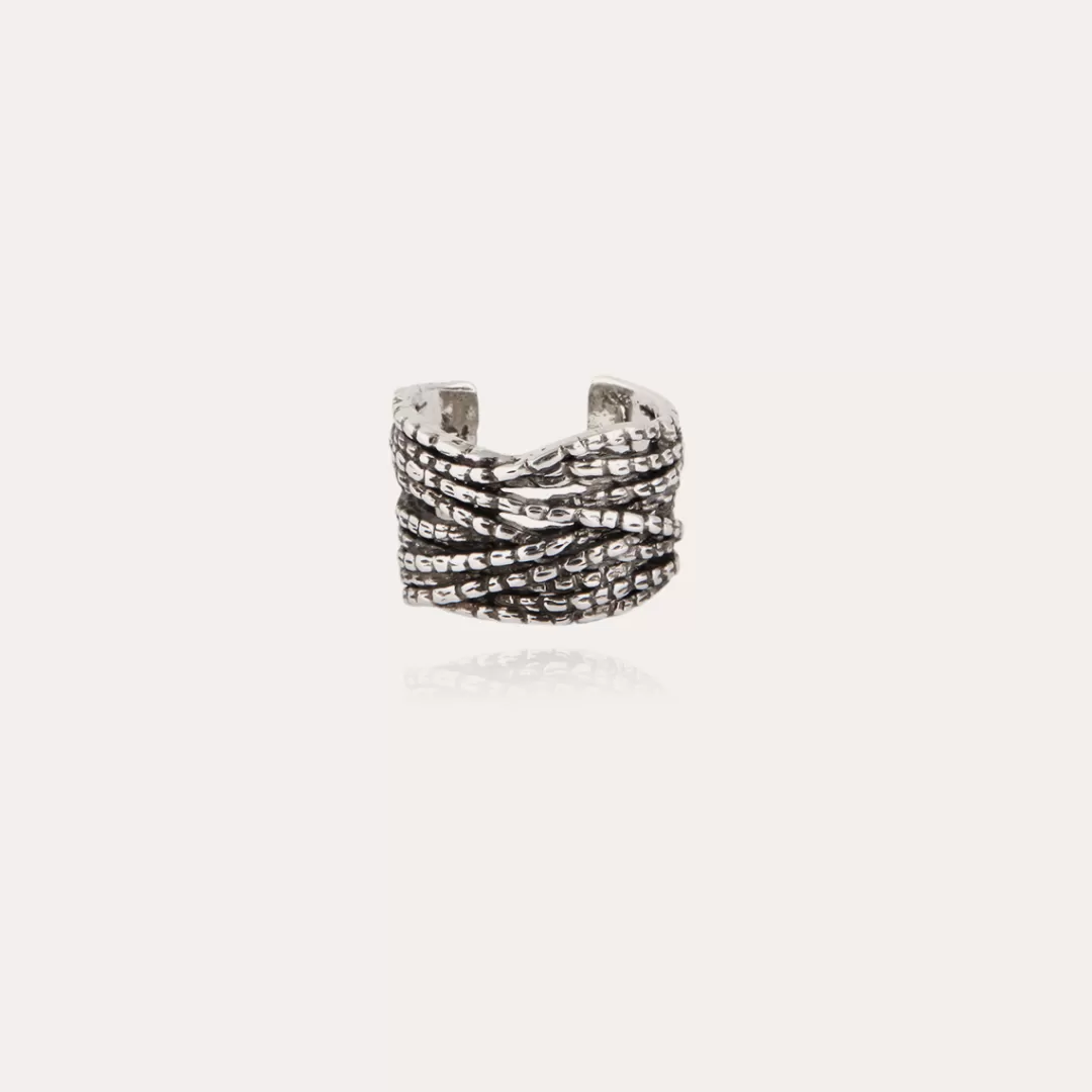 Gas Bijoux Bague Liane Manchette Argentee