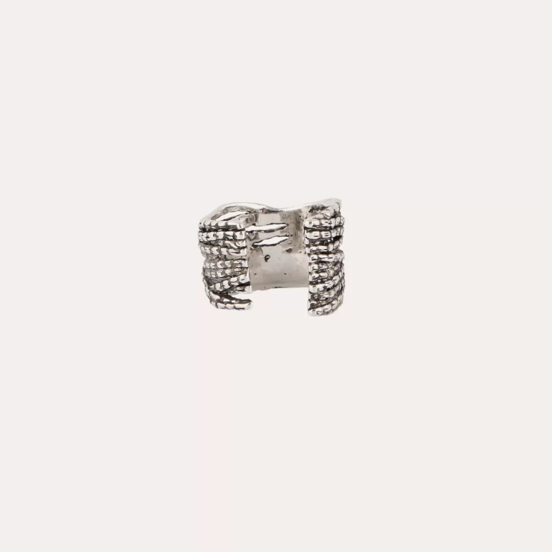 Gas Bijoux Bague Liane Manchette Argentee
