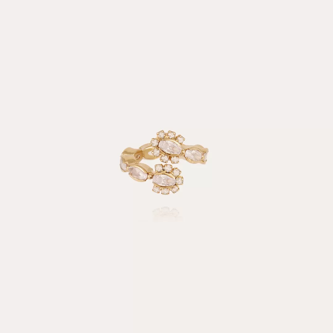 Gas Bijoux Bague Riviera Fleur Liane Doree