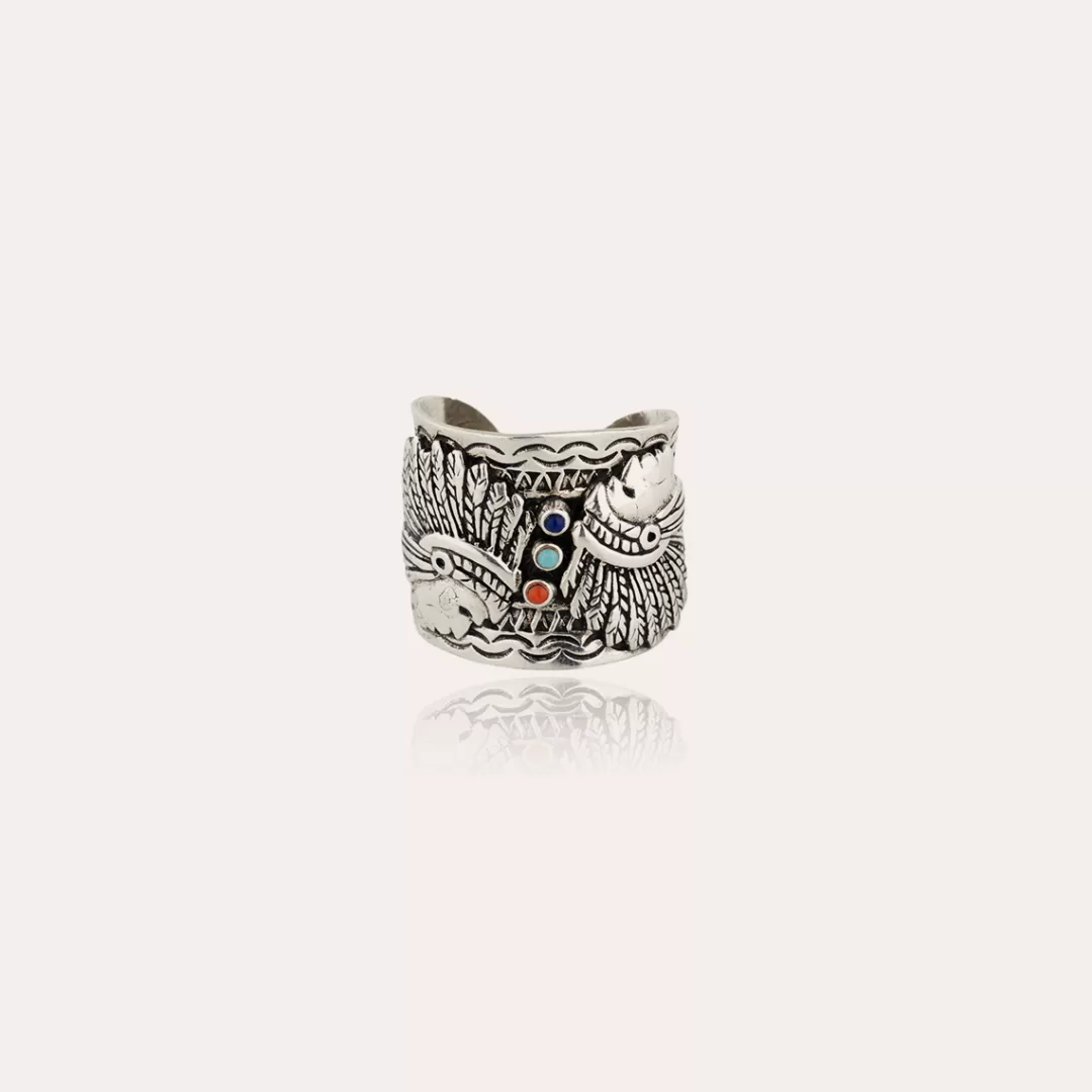 Gas Bijoux Bague Santa Fe Cabochons Homme Argent