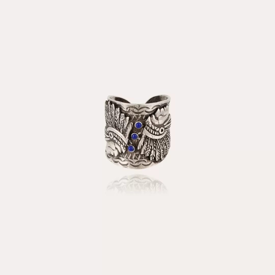 Gas Bijoux Bague Santa Fe Cabochons Homme Argentee