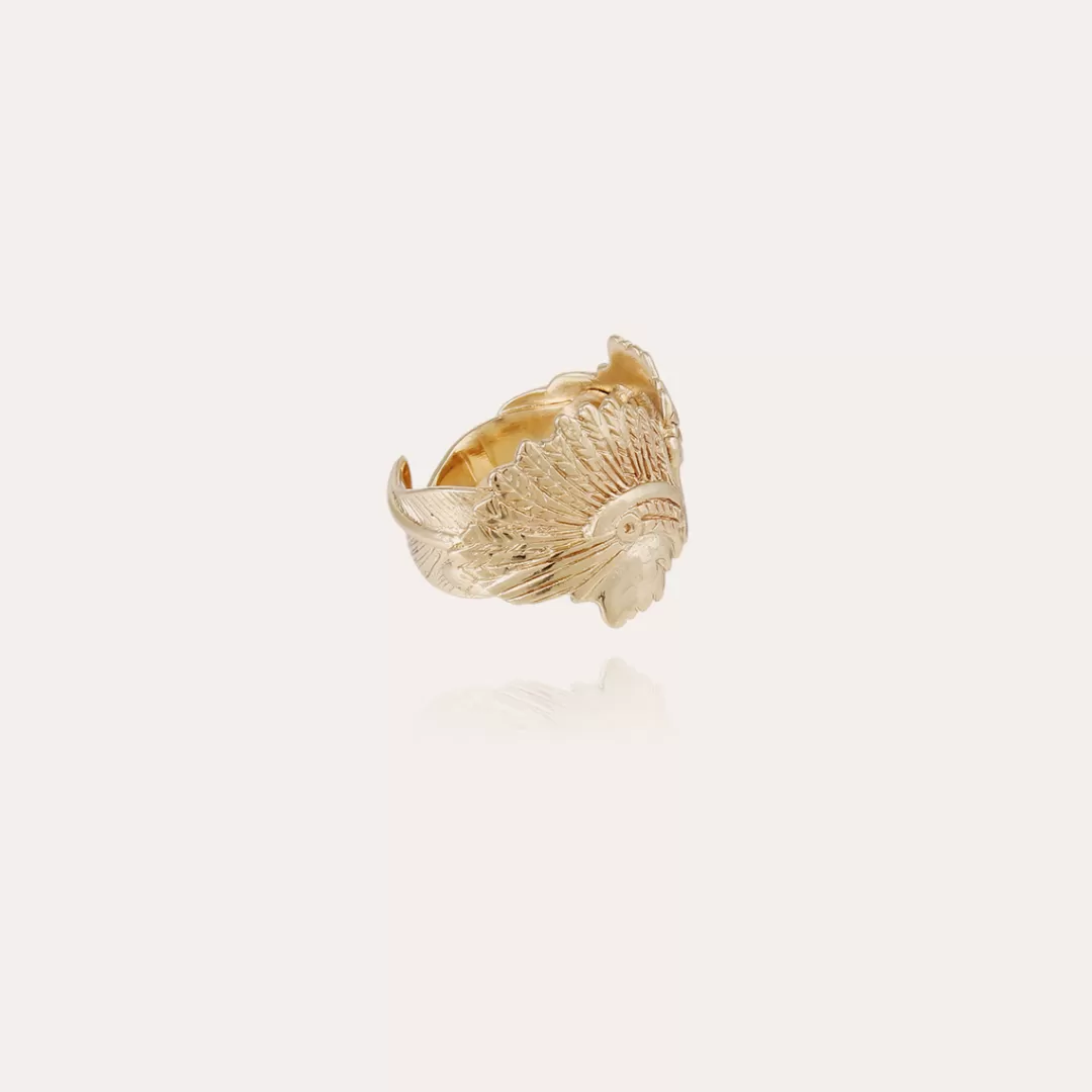 Gas Bijoux Bague Santa Fe Homme Doree