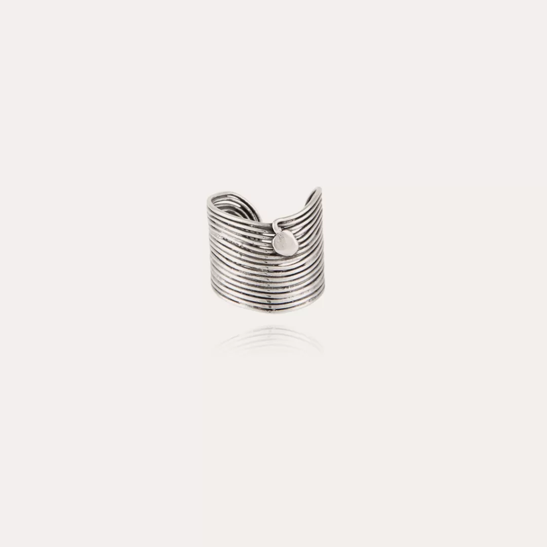 Gas Bijoux Bague Wave Argentee
