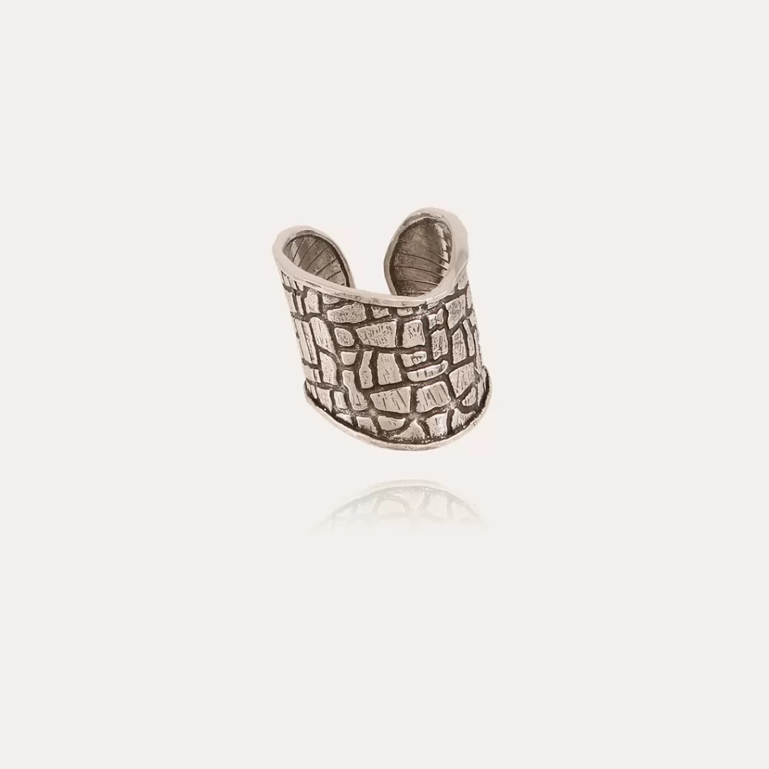 Gas Bijoux Bague Wild Manchette Homme Argentee
