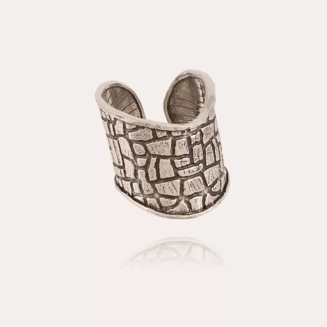 Gas Bijoux Bague Wild Manchette Homme Argentee