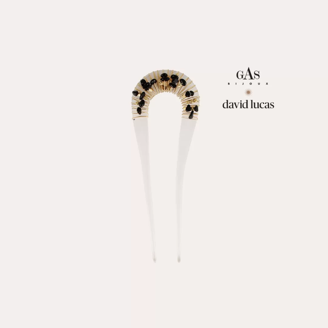 Gas Bijoux Bijou De Cheveux Caliste David Lucas Petit Modele Acetate Dore-Transparent