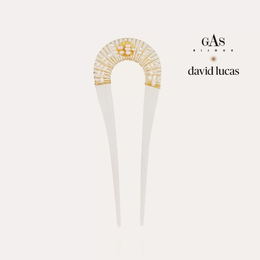 Gas Bijoux Bijou De Cheveux Caliste David Lucas Petit Modele Acetate Dore-Transparent