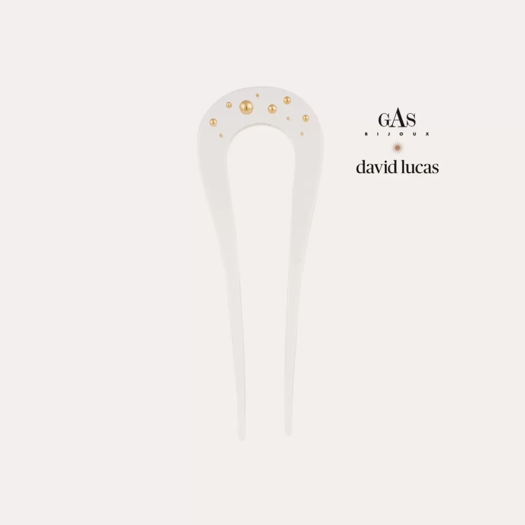 Gas Bijoux Bijou De Cheveux Celeste Grand Modele Acetate Dore-Transparent