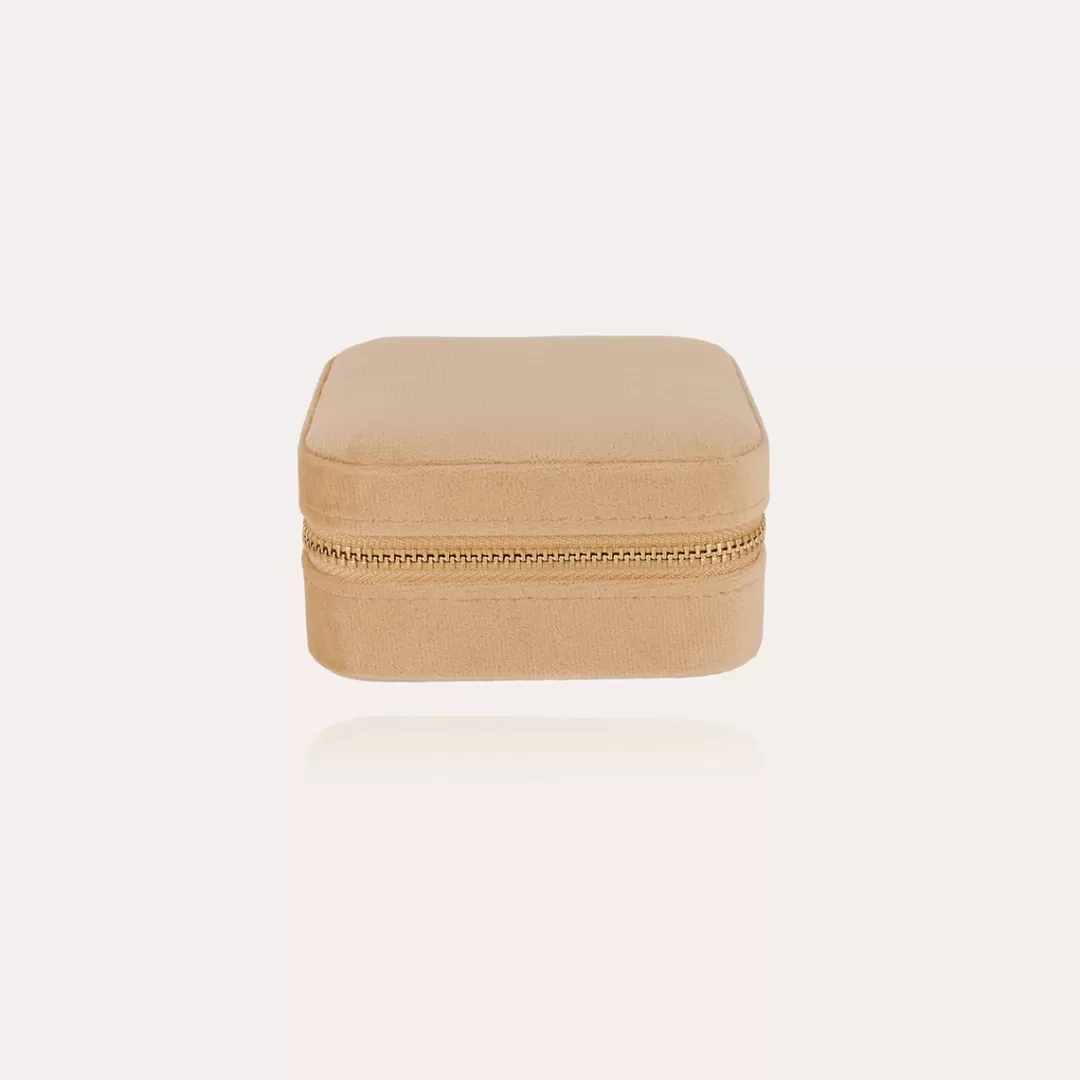 Gas Bijoux Boite A Bijoux Velours Petit Modele-Beige