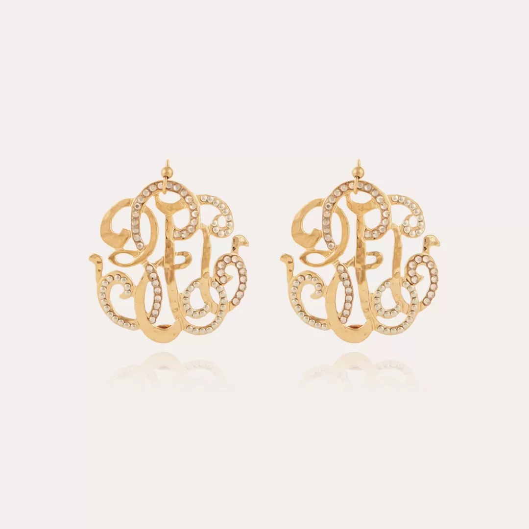 Gas Bijoux Boucles D'Oreilles Arabesque Grand Modele Dorees