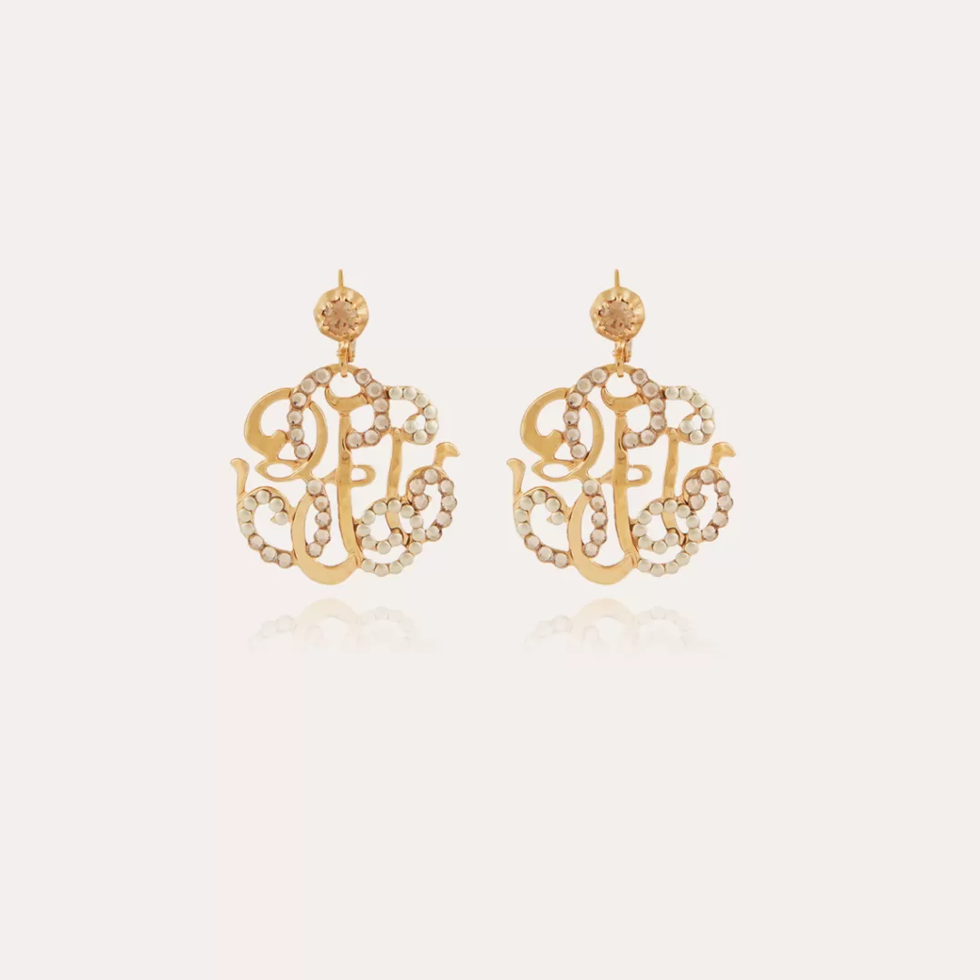 Gas Bijoux Boucles D'Oreilles Arabesque Petit Modele Dorees