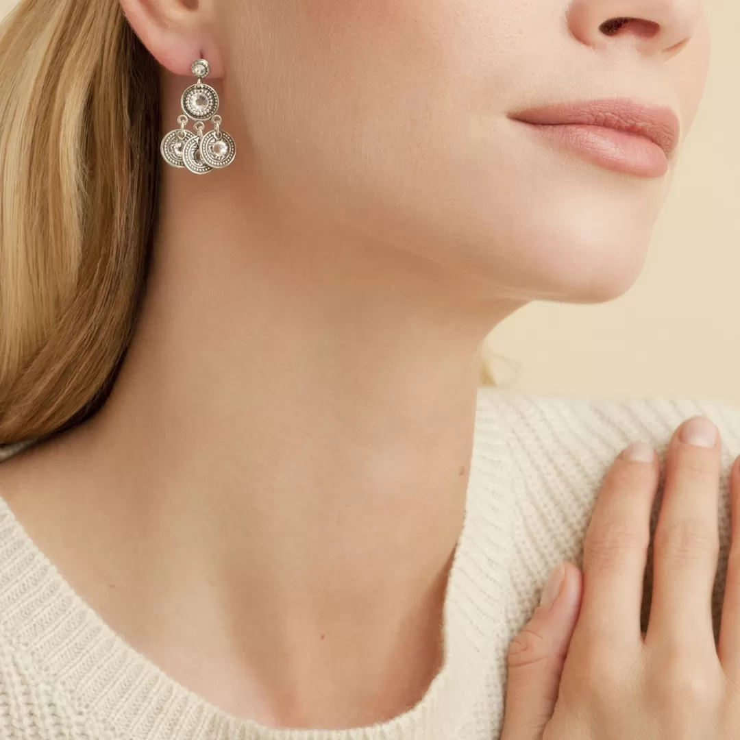 Gas Bijoux Boucles D'Oreilles Arlequin Argentees