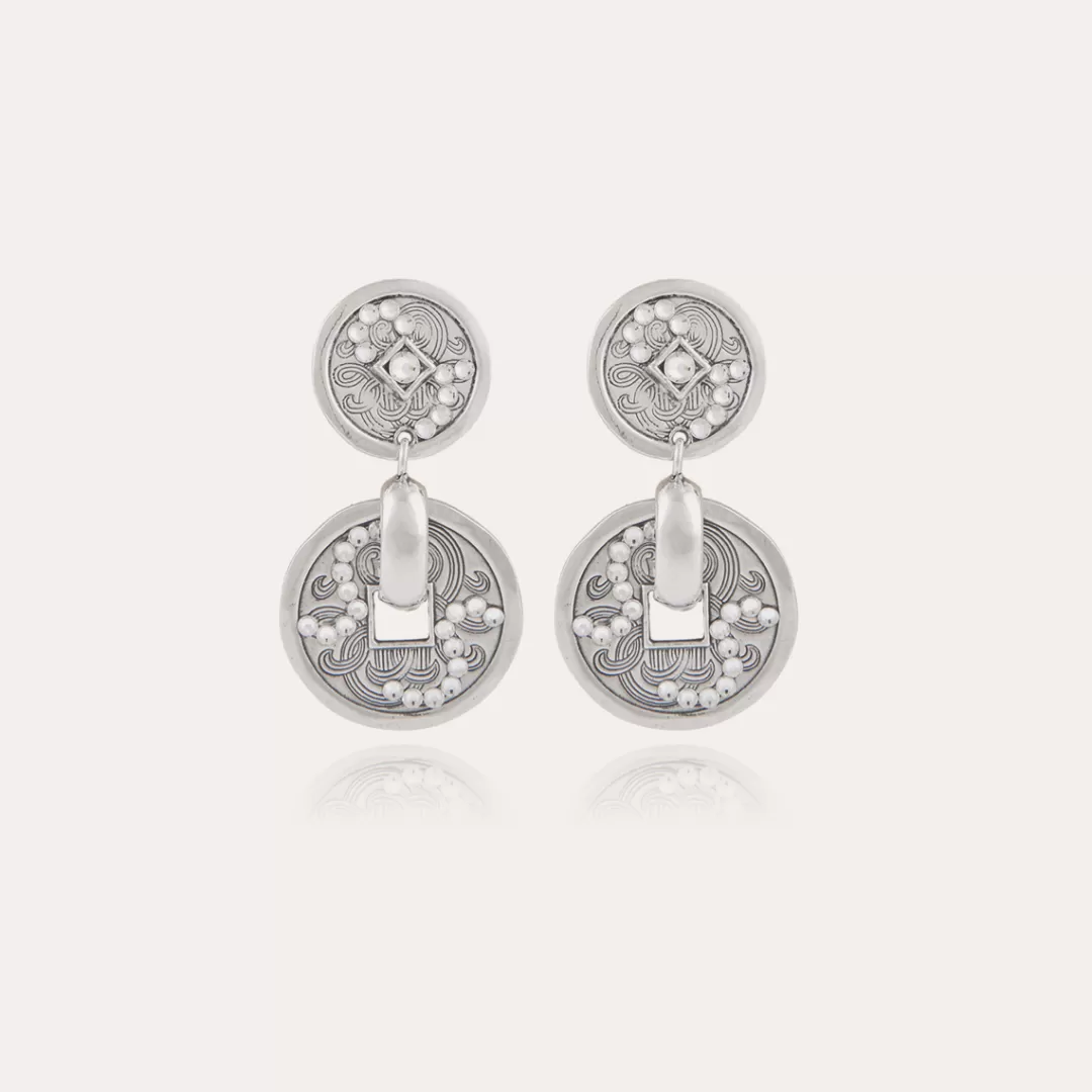 Gas Bijoux Boucles D'Oreilles Aurelia Strass Argentees