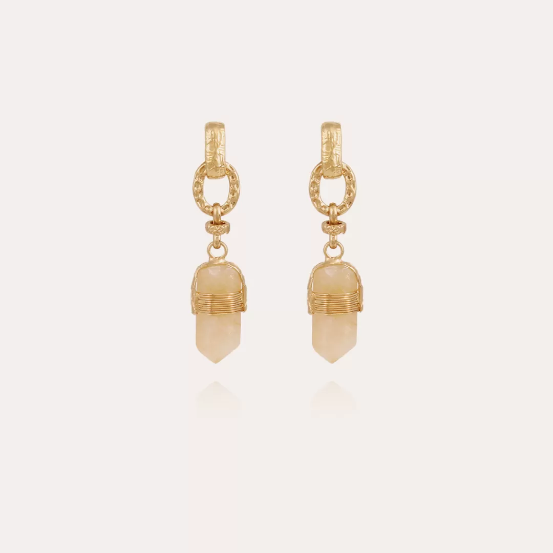 Gas Bijoux Boucles D'Oreilles Aventura Dorees-Hematoide Jaune