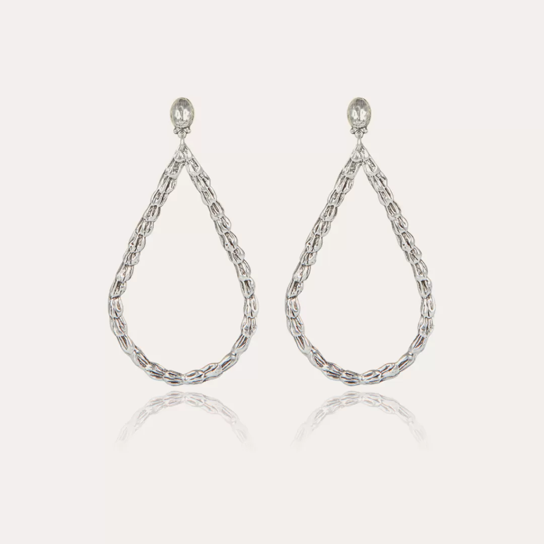Gas Bijoux Boucles D'Oreilles Bibi Liane Argent