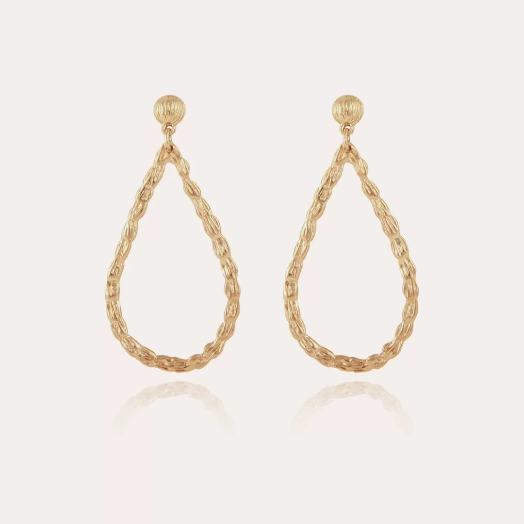 Gas Bijoux Boucles D'Oreilles Bibi Liane Dorees