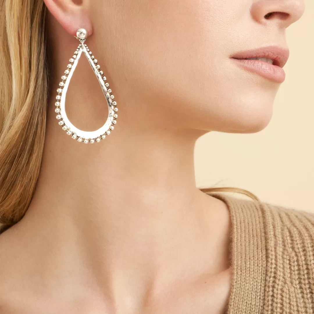 Gas Bijoux Boucles D'Oreilles Bibou Argentees