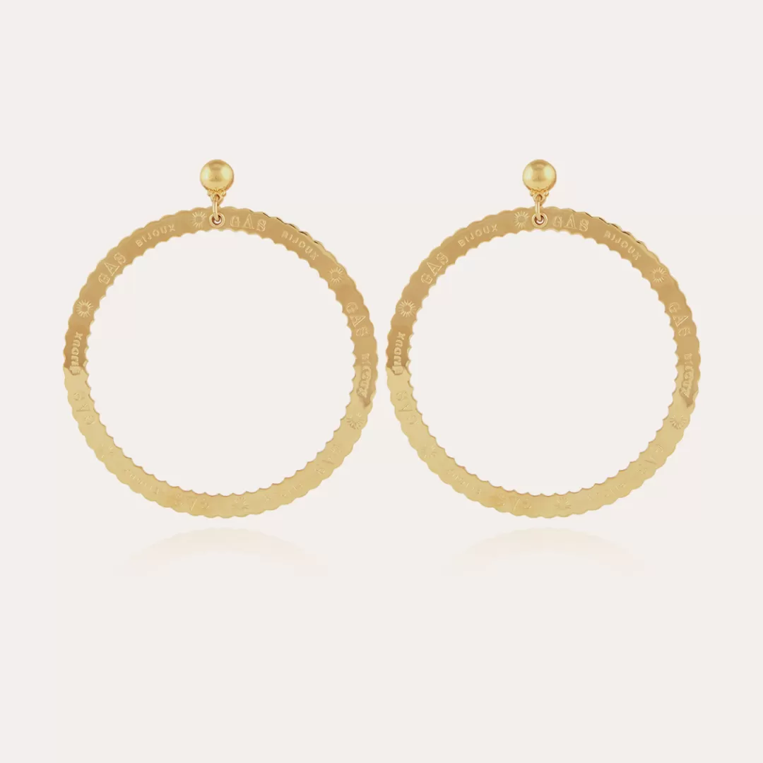 Gas Bijoux Boucles D'Oreilles Bolduc Grand Modele Dorees