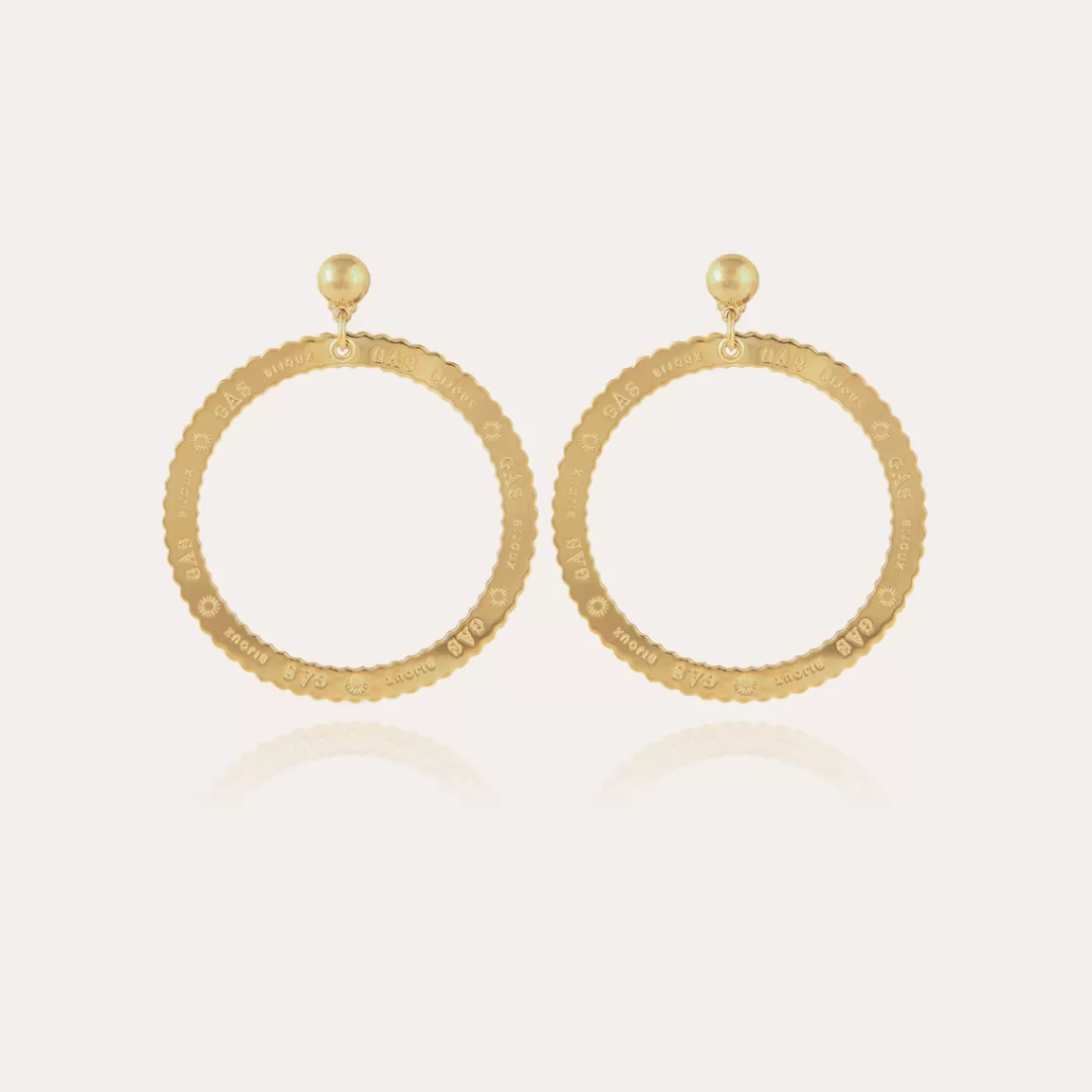 Gas Bijoux Boucles D'Oreilles Bolduc Petit Modele Dorees