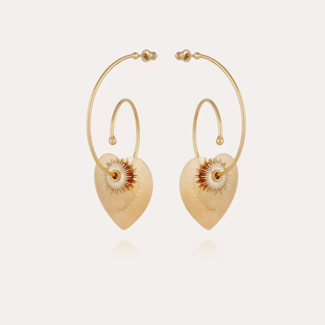 Gas Bijoux Boucles D'Oreilles Celine Love Dorees