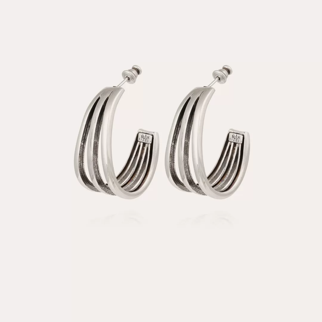 Gas Bijoux Boucles D'Oreilles Cerceau Argentees