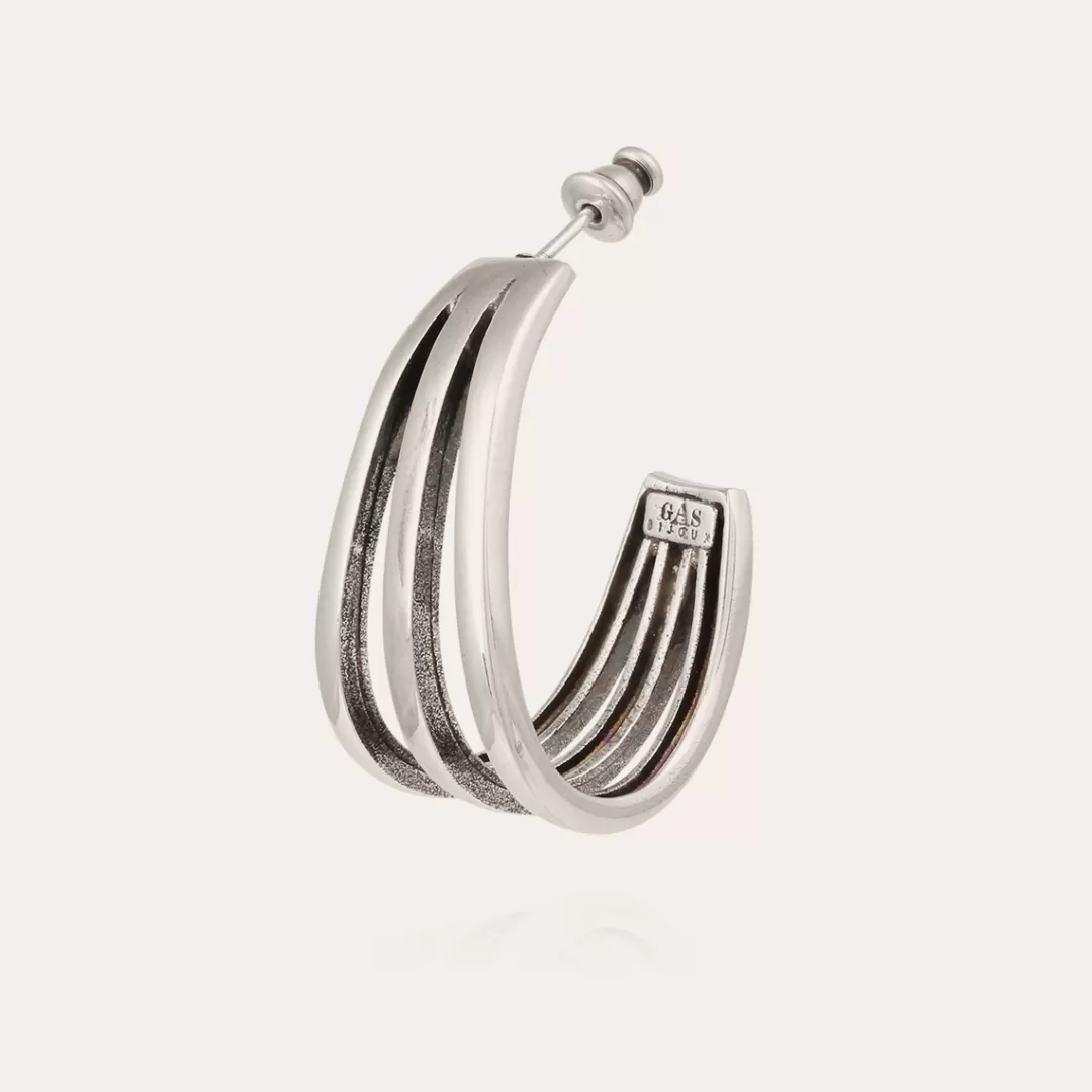 Gas Bijoux Boucles D'Oreilles Cerceau Argentees