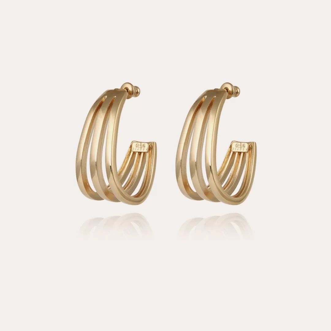 Gas Bijoux Boucles D'Oreilles Cerceau Dorees