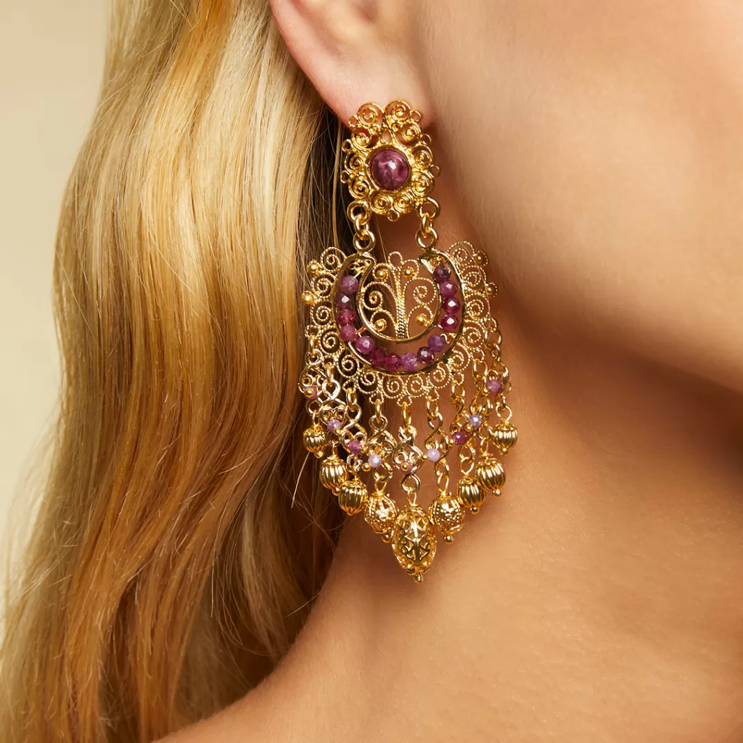 Gas Bijoux Boucles D'Oreilles Chana Dorees