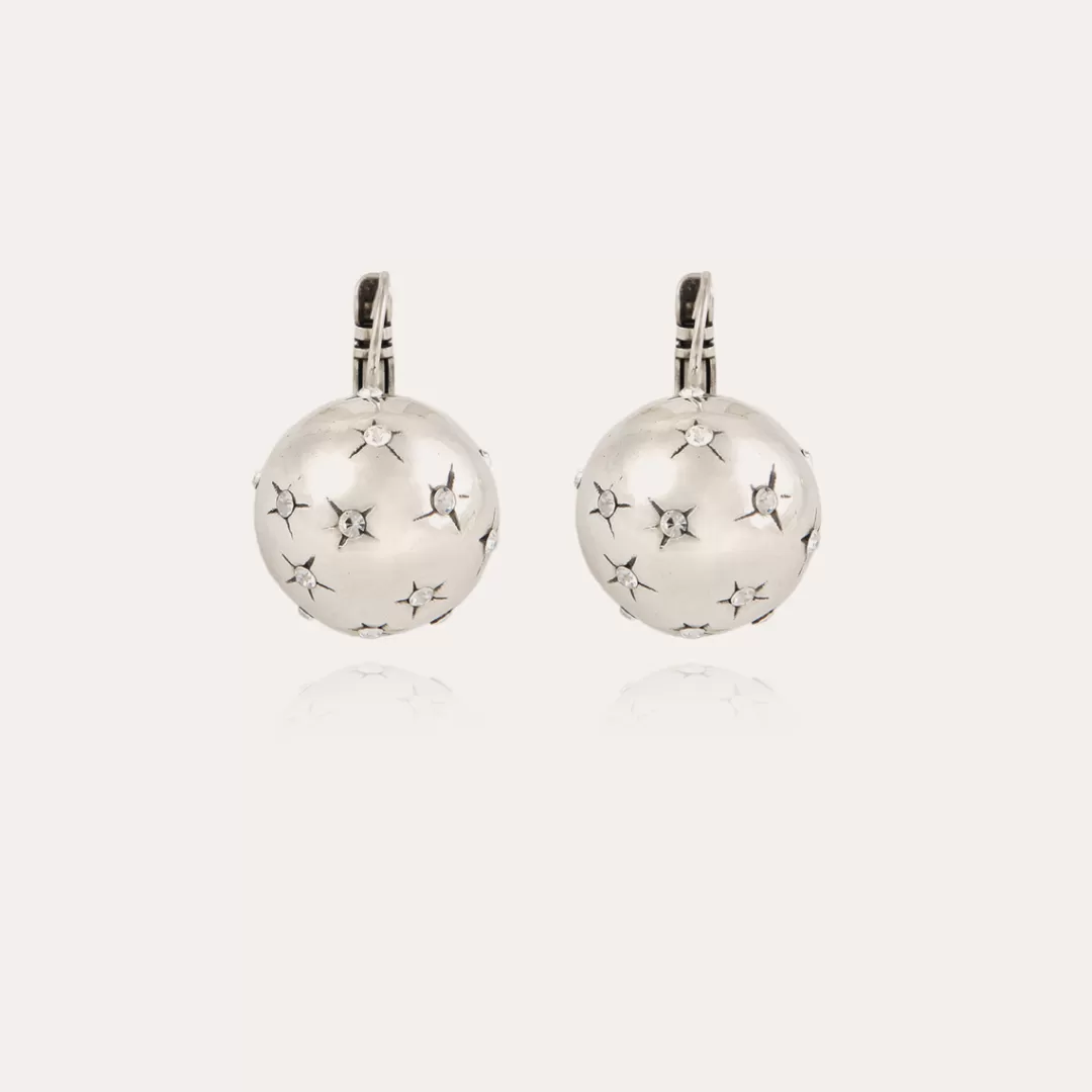 Gas Bijoux Boucles D'Oreilles Comete Grand Modele Argentees