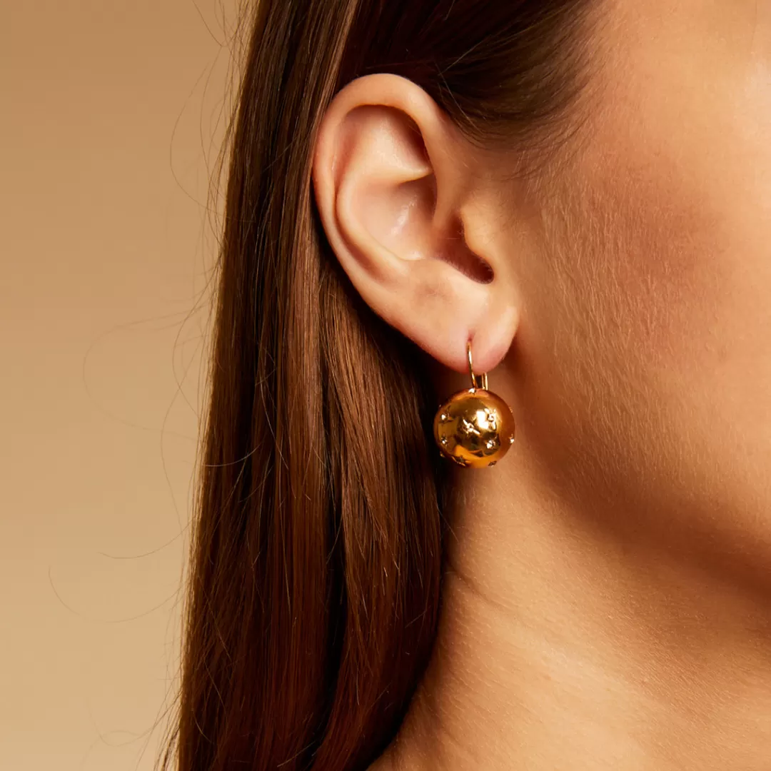 Gas Bijoux Boucles D'Oreilles Comete Petit Modele Dorees