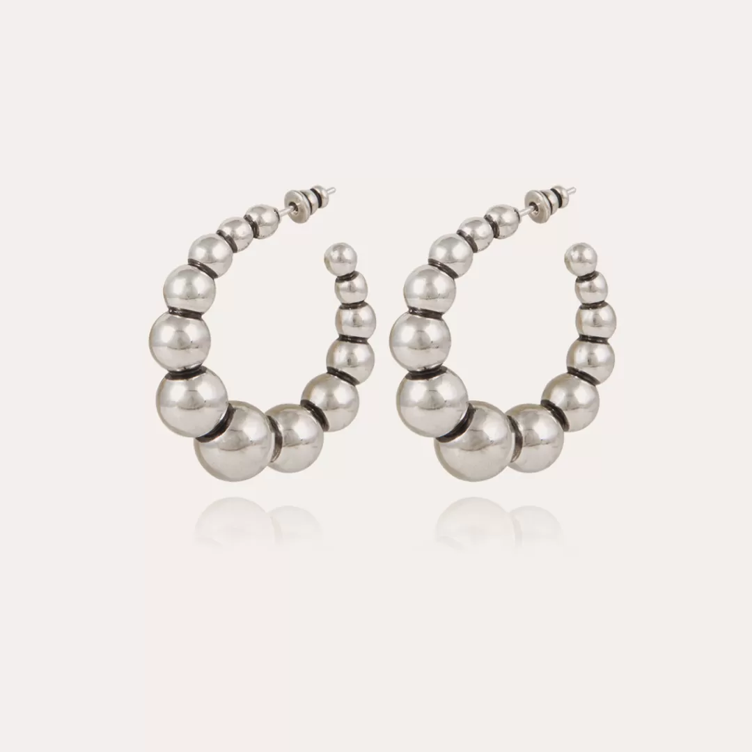 Gas Bijoux Boucles D'Oreilles Creoles Andy Petit Modele Argentees