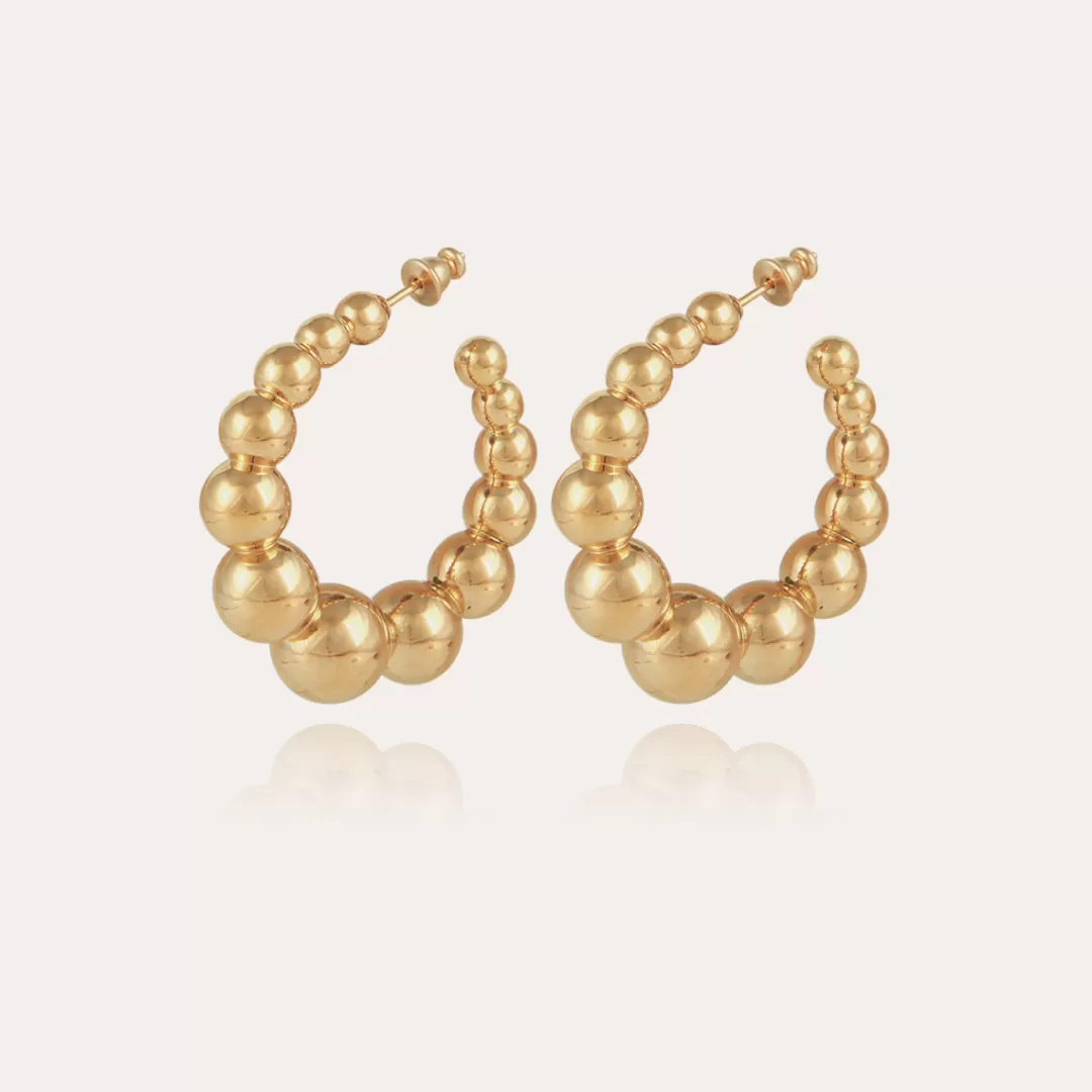 Gas Bijoux Boucles D'Oreilles Creoles Andy Petit Modele Dorees