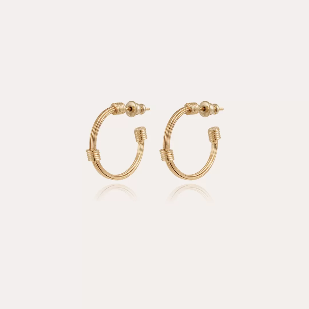 Gas Bijoux Boucles D'Oreilles Creoles Ariane Mini Dorees