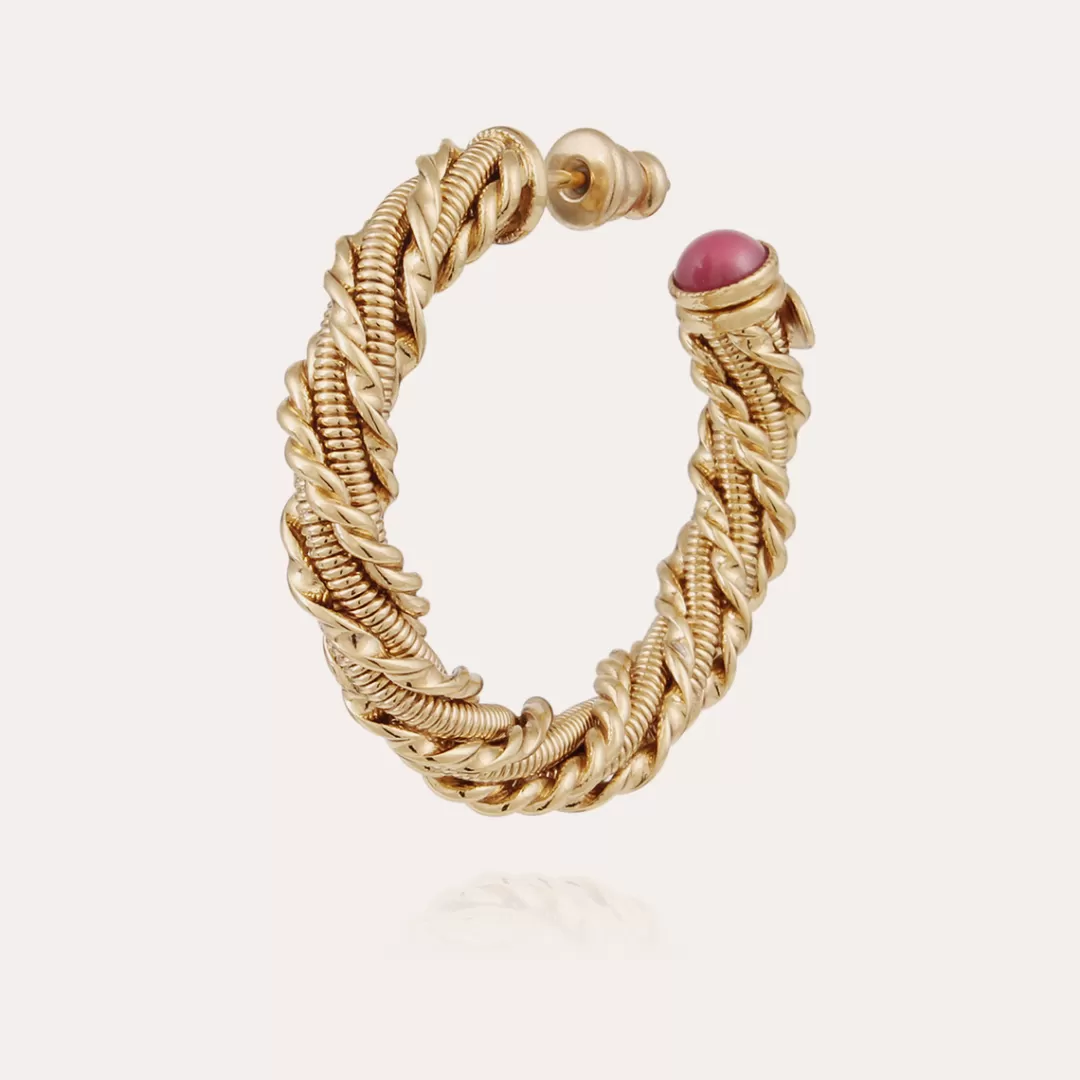 Gas Bijoux Boucles D'Oreilles Creoles Bonnie Petit Modele Dorees
