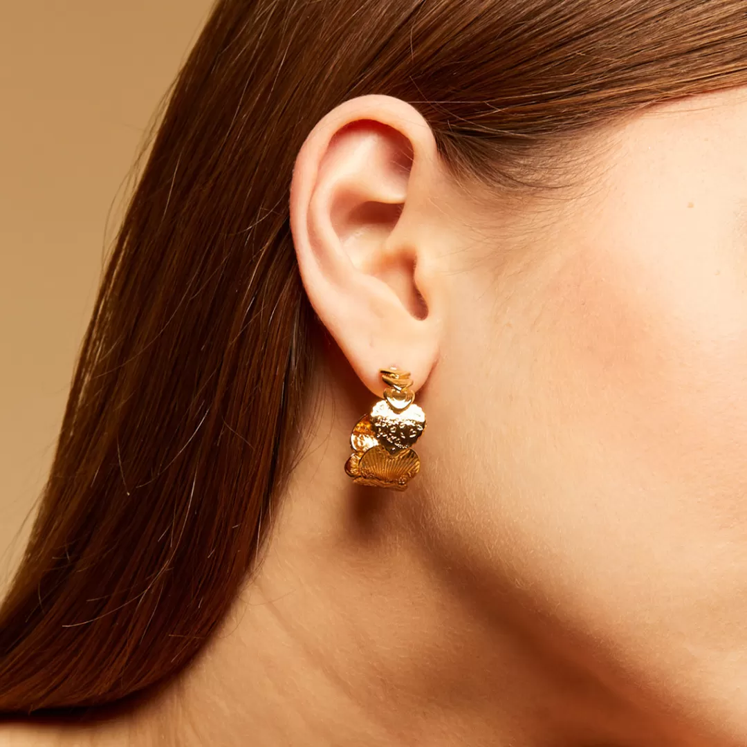 Gas Bijoux Boucles D'Oreilles Creoles Cuore Petit Modele Dorees