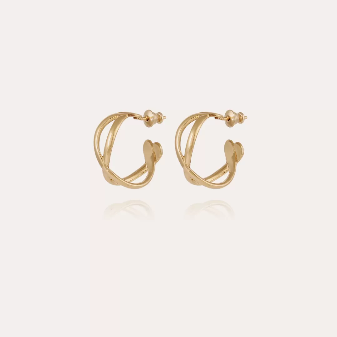 Gas Bijoux Boucles D'Oreilles Creoles Destinee Dorees