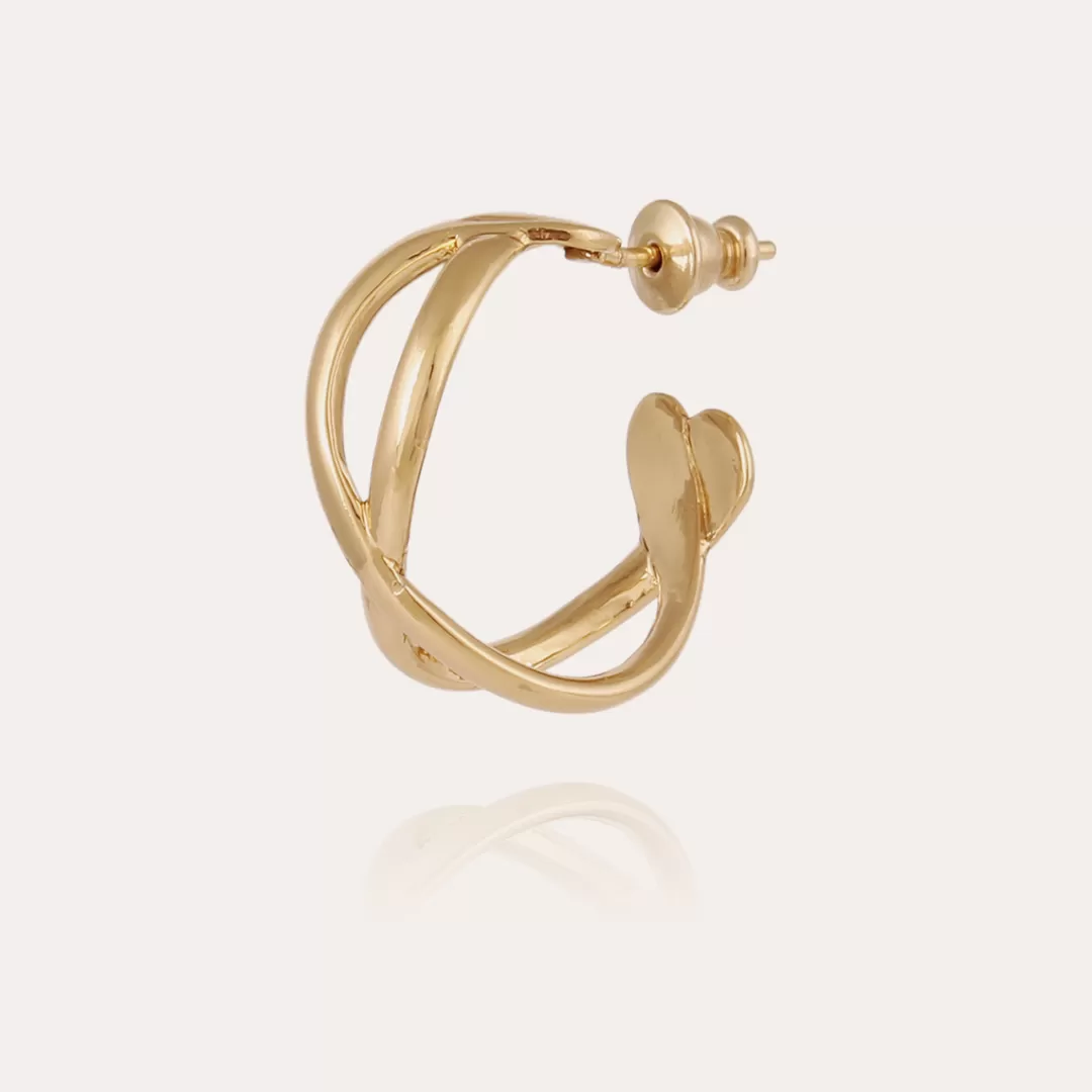 Gas Bijoux Boucles D'Oreilles Creoles Destinee Dorees