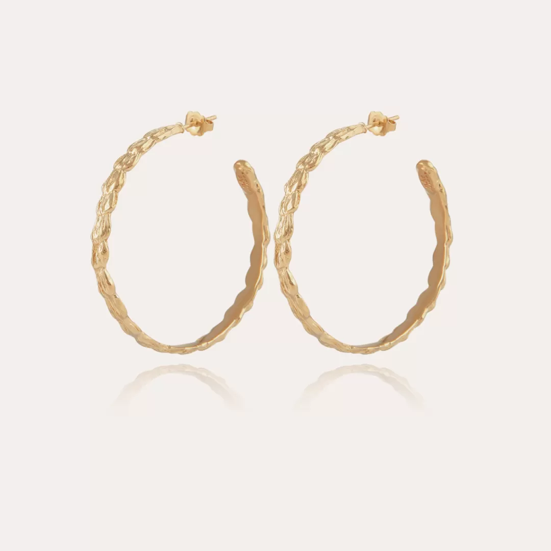 Gas Bijoux Boucles D'Oreilles Creoles Liane Dorees