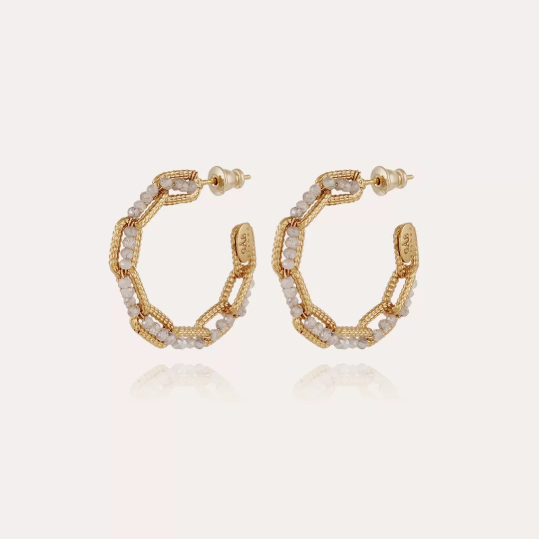 Gas Bijoux Boucles D'Oreilles Creoles Mako Dorees