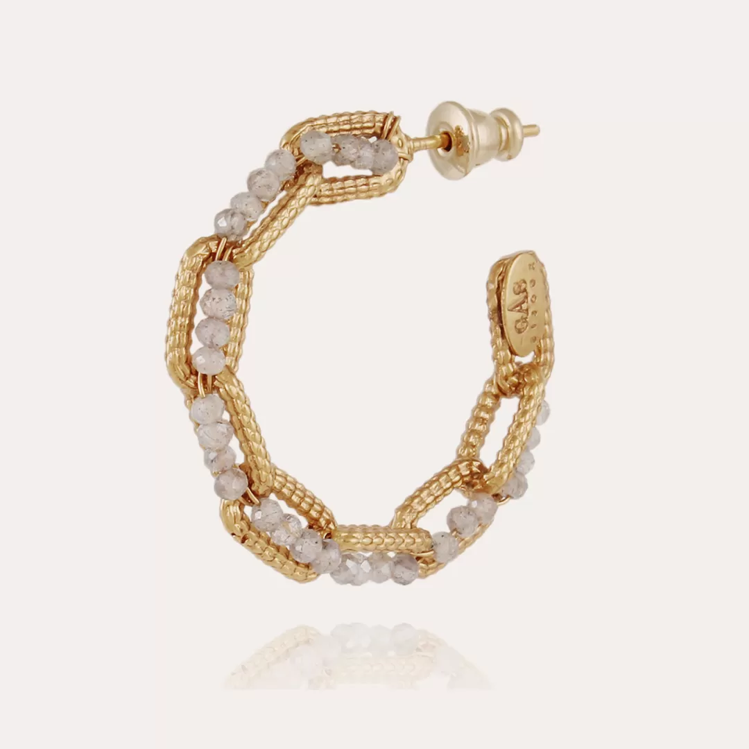 Gas Bijoux Boucles D'Oreilles Creoles Mako Dorees
