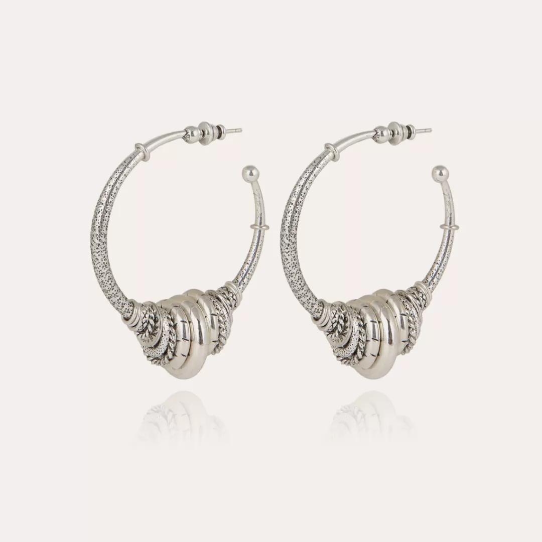 Gas Bijoux Boucles D'Oreilles Creoles Maranzana Argentees
