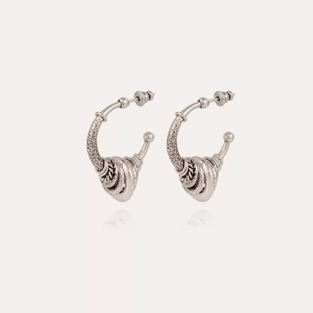 Gas Bijoux Boucles D'Oreilles Creoles Maranzana Petit Modele Argentees